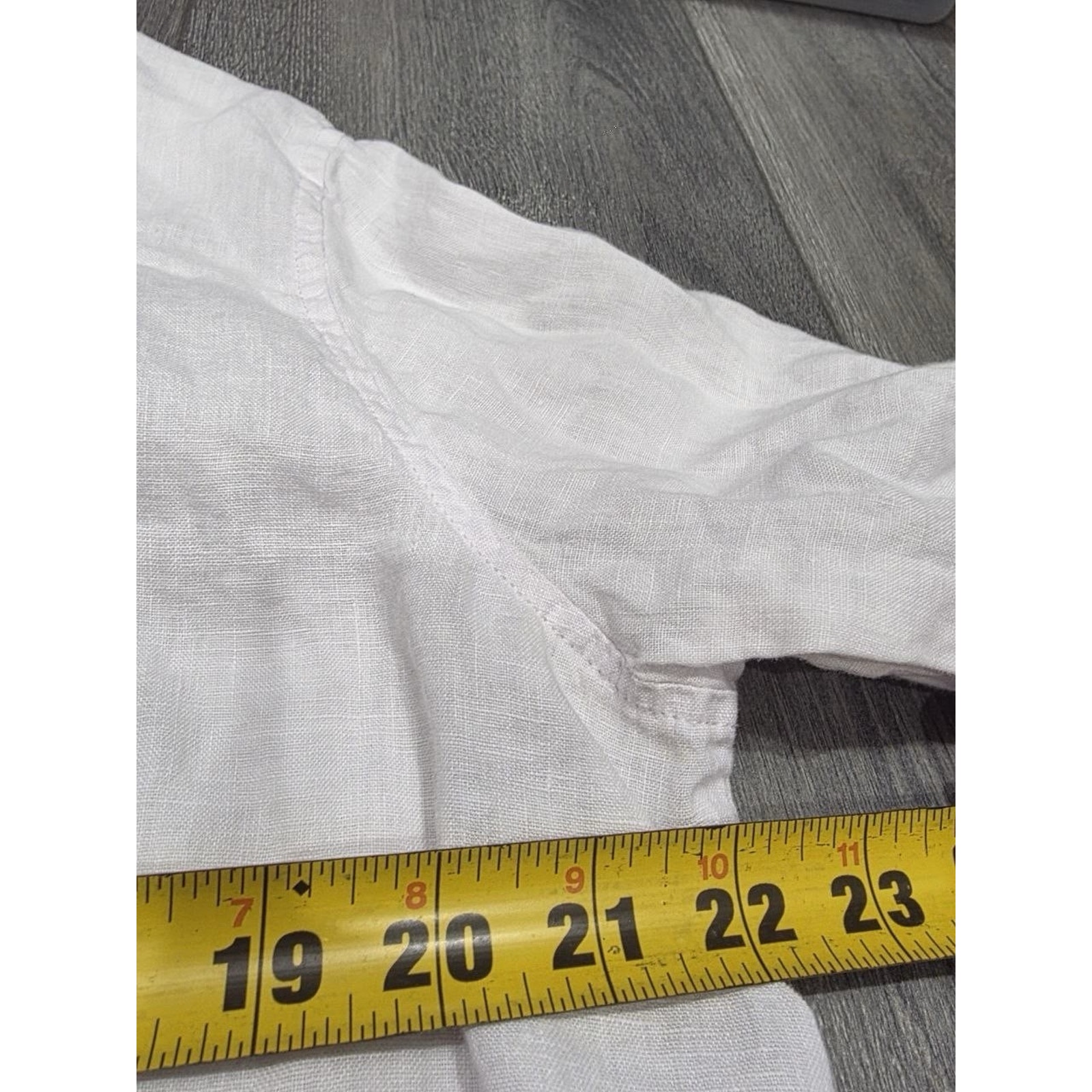 Assembly Label Linen Long Sleeve Collared Button Up Shirt Womens Size 10 A008057 — image 3 of 8